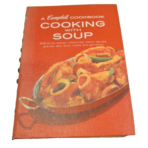 First Edition Cooking with Soup A Campbell Cookbook 1965 Spiral Bound Hardcover - Picture 1 of 9